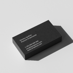 Tarjeta Visita 55x85 Negra (Pack de 250 tarjetas)