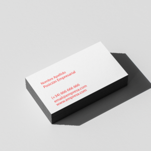 Tarjeta Visita 55x85 Blanca (Pack de 250 tarjetas)